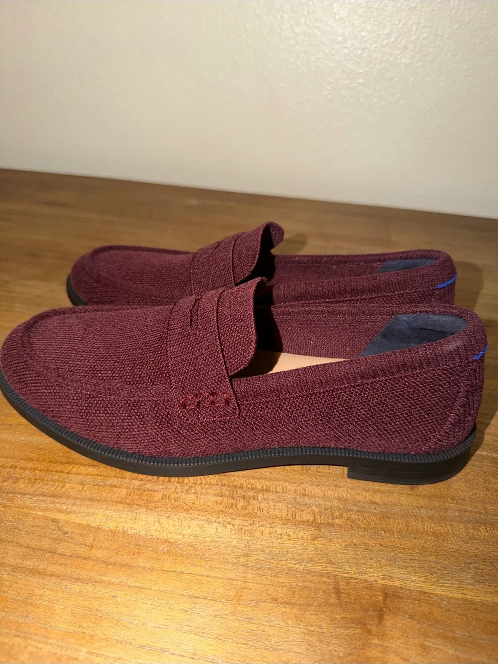 Rothy's Men's Burgundy Knit Slip-On Loafers